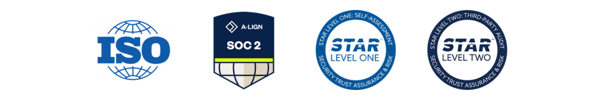 ISO and security assurance logos